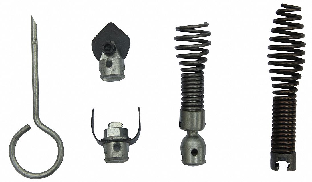 Drain Cleaning Tool Set: 2 Augers, 2 Cutters, Use With 22XP38, 5/8 in Connection