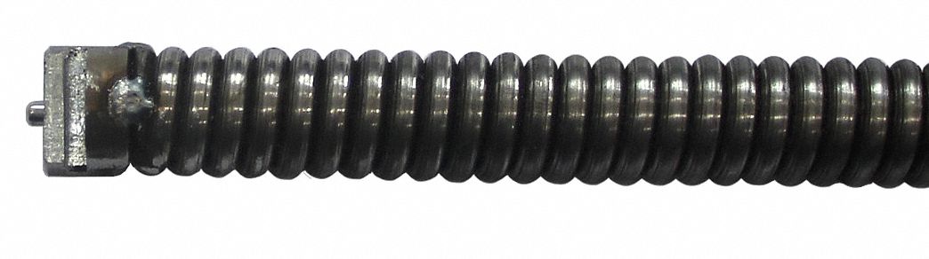 Drain Cleaning Cable: 3/4 in Dia., 100 ft Lg., Inner Core, Coupling, 8 in Max. Pipe Dia.