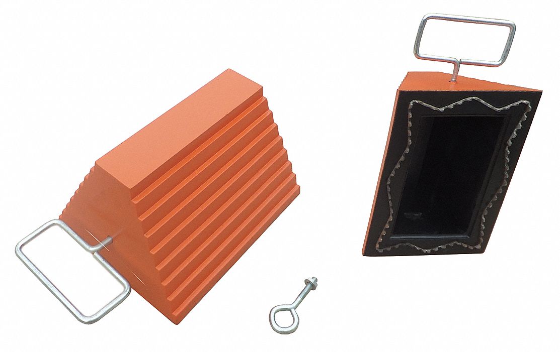 8 in Wd, 6 in Ht, Wheel Chock 22XW8922XW89 Grainger