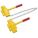 WHEEL CHOCK, STEEL, 7½ IN OVERALL L, 12½ IN OVERALL W, 3¾ IN OVERALL H, 2 CHOCKS, YELLOW