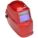 AUTO-DARKENING WELDING HELMET, 2 ARC SENSORS, RED, W10, 3.82 X 1.85 IN, ANALOG, RATCHET