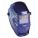 AUTO-DARKENING WELDING HELMET, 2 ARC SENSORS, GRAPHICS, BL/WHT, W9-13, ANALOG, RATCHET