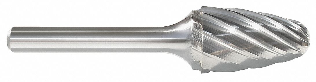 Carbide Bur: Ball-Nosed Tree, SF-14NF, Aluminum Cut, 3/4" x 1 1/4" Head, 1/4" Shank