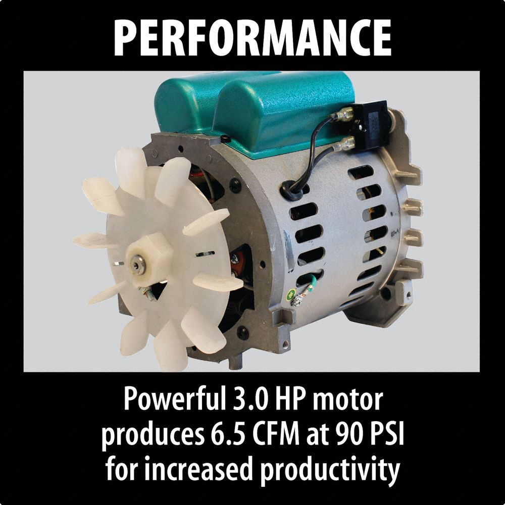 MAKITA Portable Air Compressor Oil Lubricated, 5.2 gal, Hot Dog, 3 hp