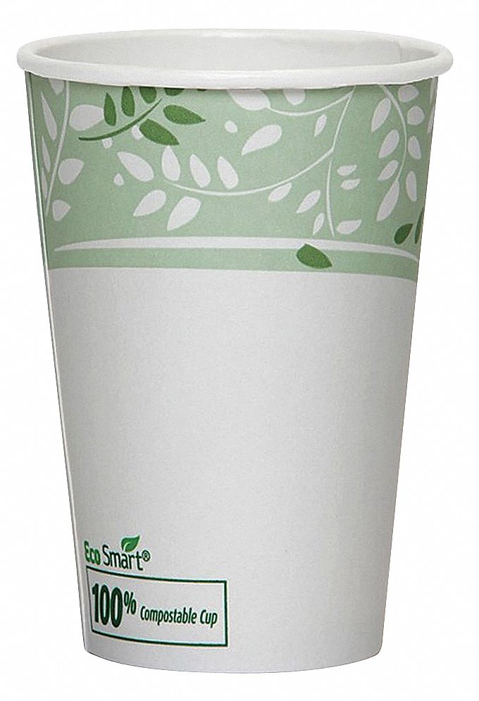 16 oz Paper Disposable Hot Cup, White, 1000 PK Grainger