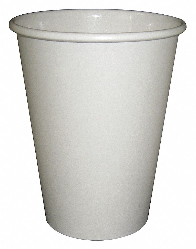 DISPOSABLE HOT CUP,8 OZ.,WHITE,PK1000