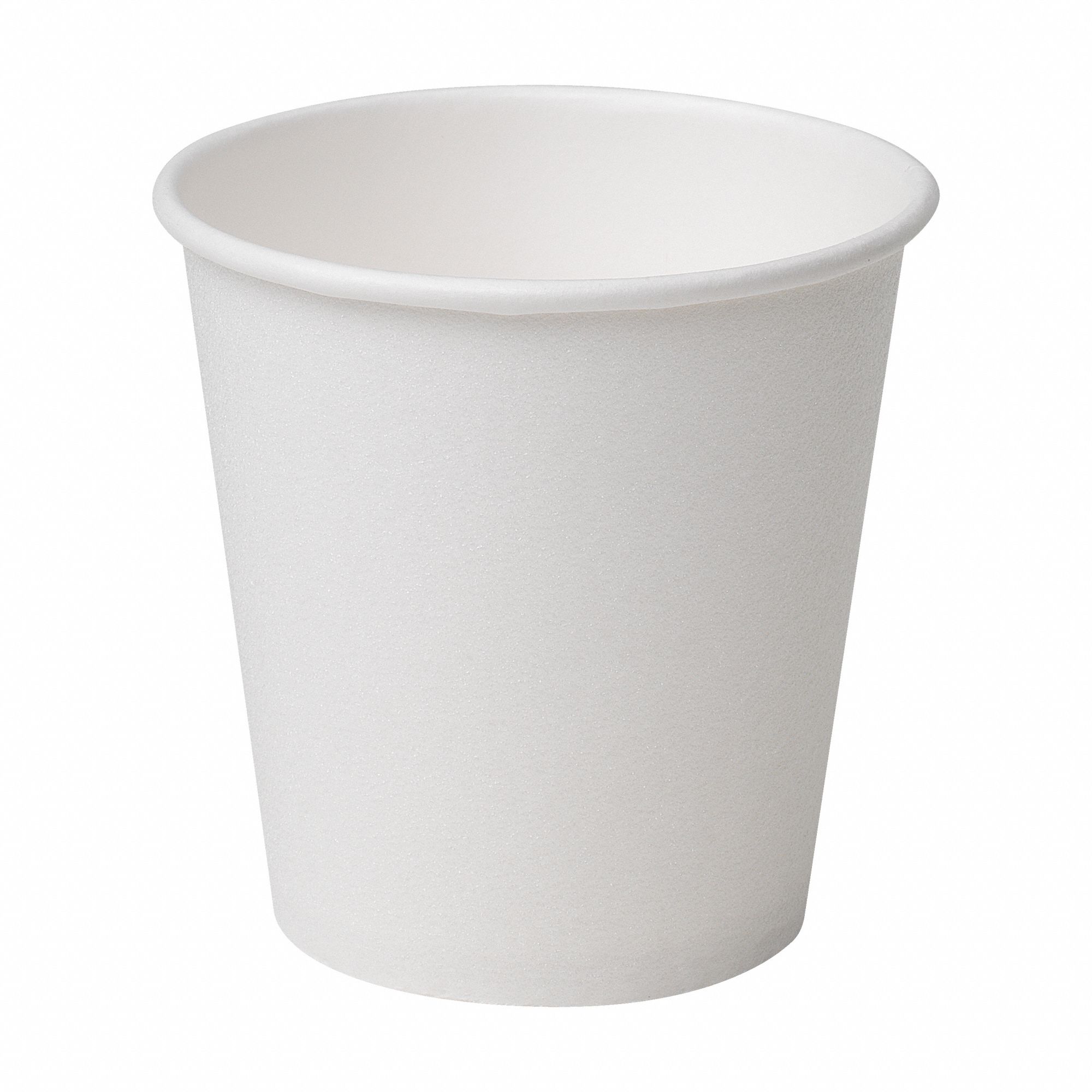 Disposable Hot Cup: 10 oz Capacity, White, Paper, Unwrapped, Patternless, 1, 000 PK