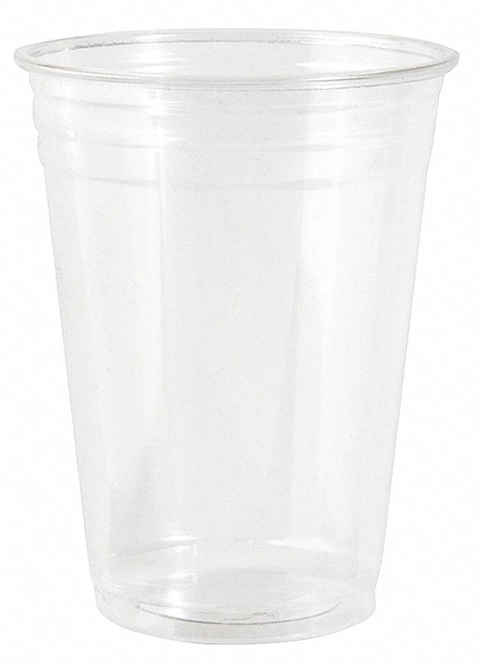 DIXIE 10 oz Plastic Disposable Cold Cup, Clear, 1000 PK 22YJ80CP10