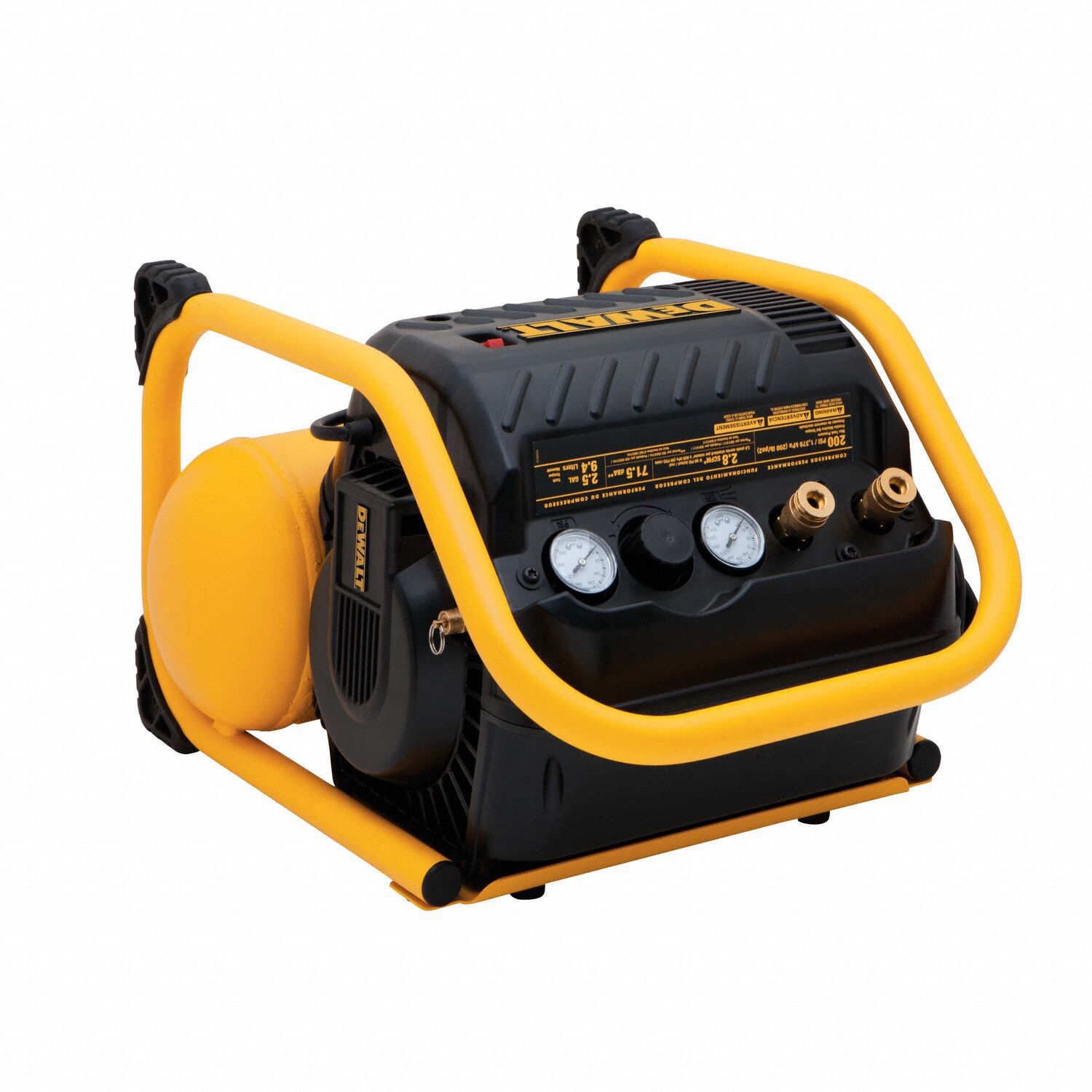 DEWALT Portable Air Compressor Quiet, Oil Free, 2.5 gal, Hot Dog, 1.1