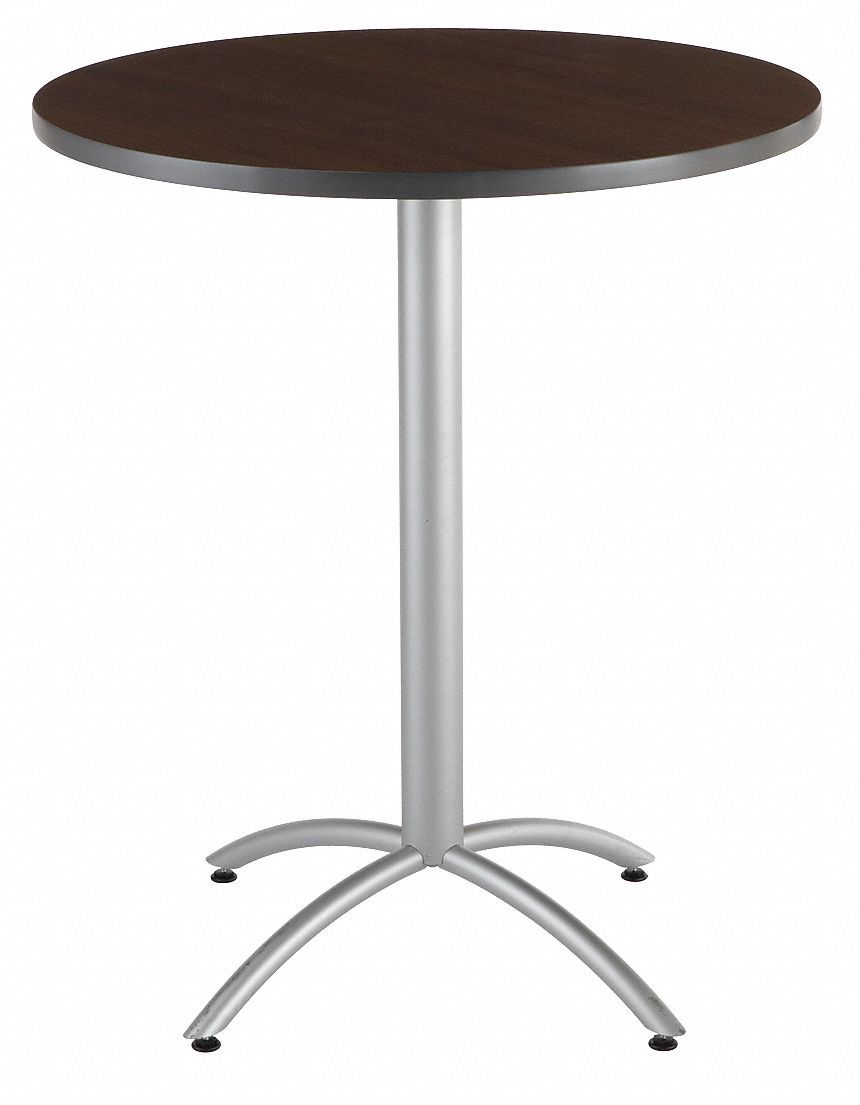 ICEBERG, Melamine, Walnut, Cafe/Breakroom Table - 22YK12|65664 - Grainger