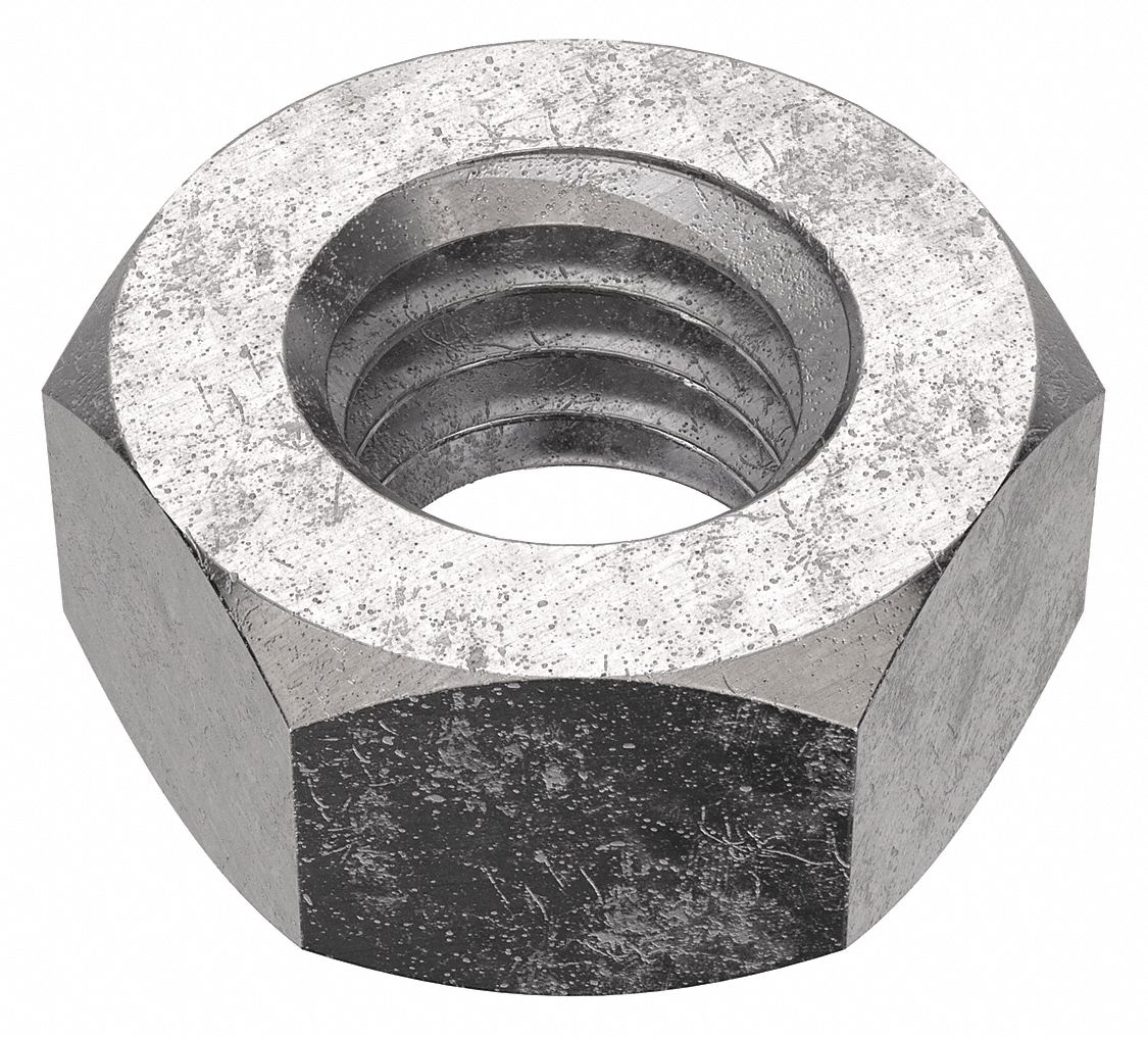 Hex Nut: Std Hex, M5x0.80 Thread, 8 mm Hex Wd, 4 mm Hex Ht, Stainless Steel, 18-8, Plain, Std, 50 PK