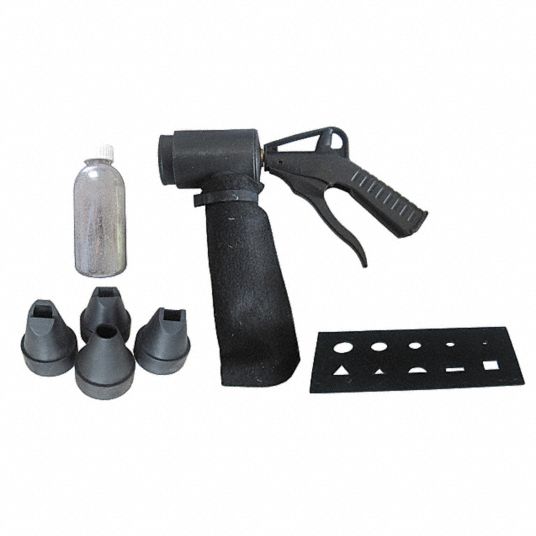 SPEEDAIRE Sandblasting Gun Kit, Includes Bag, Template, (4) Rubber