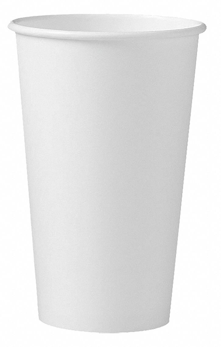 Single Wall Hot Drink Paper Cup 16 oz- White (1000/case) – Carryout Supplies