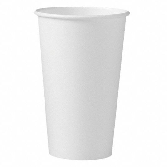 Single Wall Hot Drink Paper Cup 16 oz- White (1000/case) – Carryout Supplies