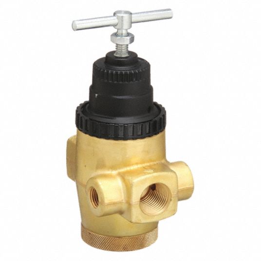 NORGREN, Brass, 1/2 in NPT, Compressed Air Regulator - 22YT16|R43-406 ...