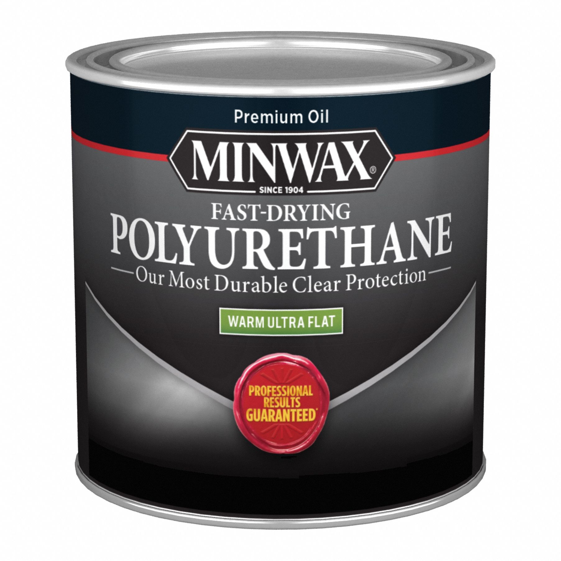 Finish: Varnish, Interior, Oil, 0.5 pt Container Size, Wood, Ultra-Flat, Clear, Clear