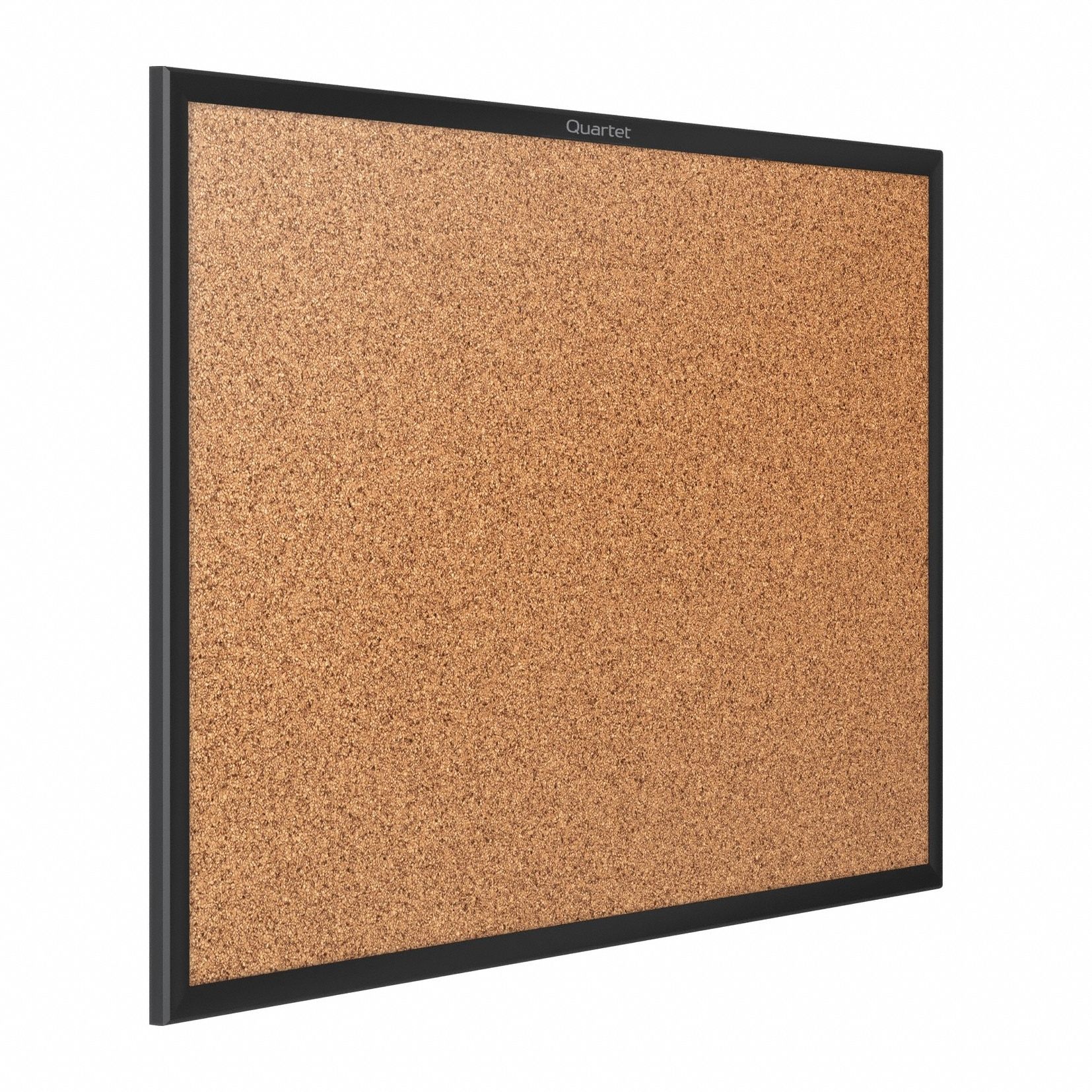 Bulletin Board: Cork, Wall Mounted, 48 in Overall Ht, 72 in Overall Wd, Brown, Black