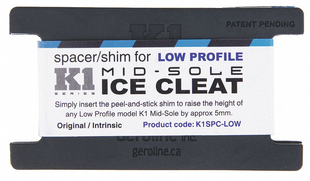 K1 SERIES ICE CLEATS SPACER, UNIVERSAL, 3 IN LONG, 1¾ IN WIDE, BLACK