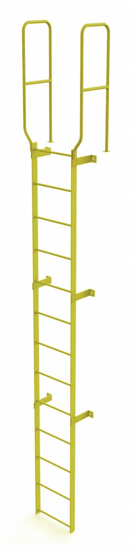 LADDER,WALK-THRU FIXED,STEEL,13-RUNG