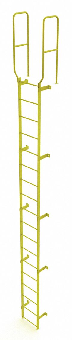 LADDER,WALK-THRU FIXED,STEEL,18-RUNG