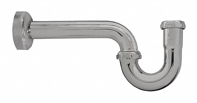 P-Trap, CP Brass, 17 Gauge, 1-1/4"