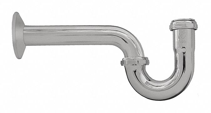 P-Trap, CP Brass, 17 Gauge, 1-1/2"