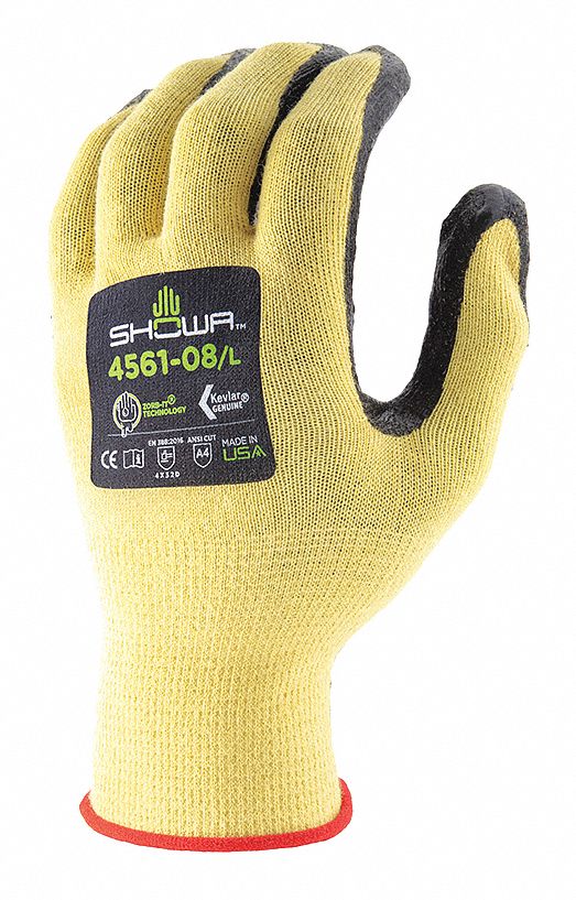 Guante Showa 4561, Anticorte A4-ansi, Kevlar, Nitrilo-espumado Negro