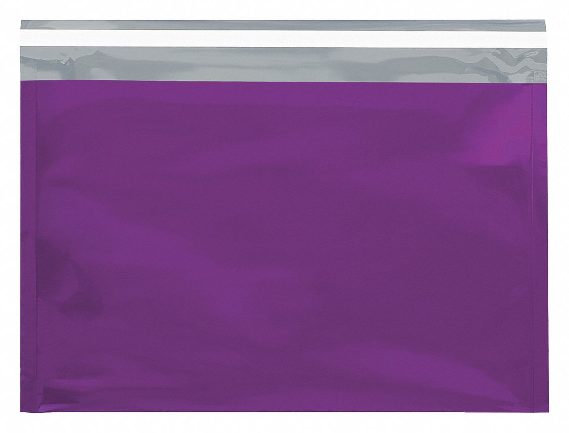 Mtlc Glamour Mailer, 9-1/2x12-3/4", Prpl, Package Quantity 250: 250 PK