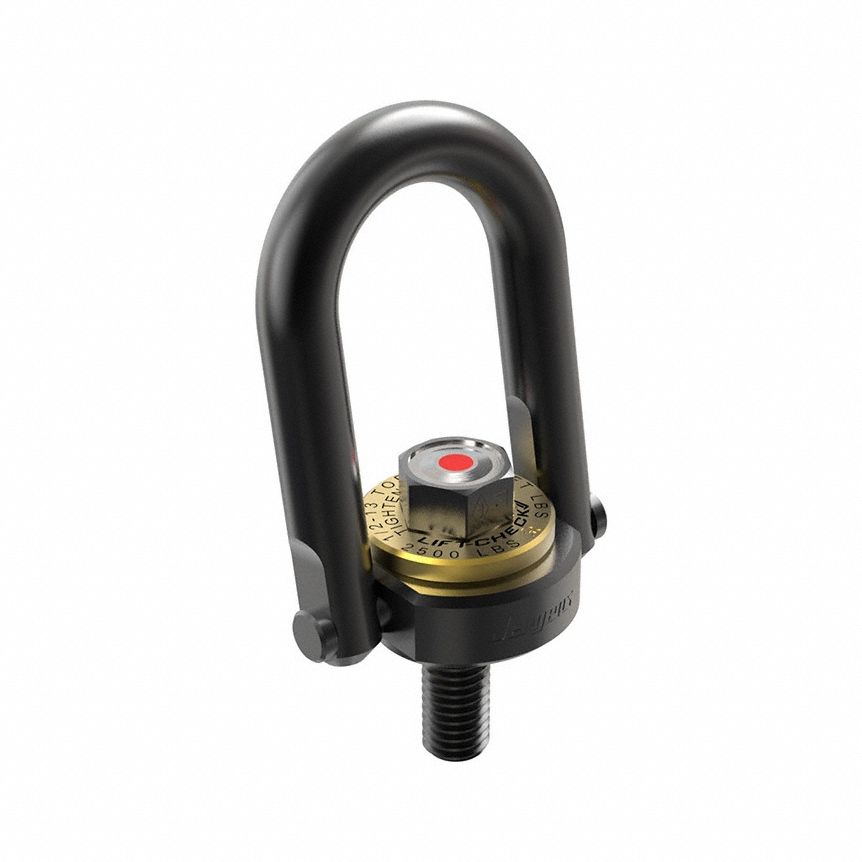 JERGENS Hoist Ring: Pivot/Swivel, w/Indicator, 3/4"-10, Max. 7,000 lb, Lifting/Pulling (MPN 23421LC). Key specifications — attr994472: JERGENS; attr994492: 3/4"-10; attr998493: Lifting.