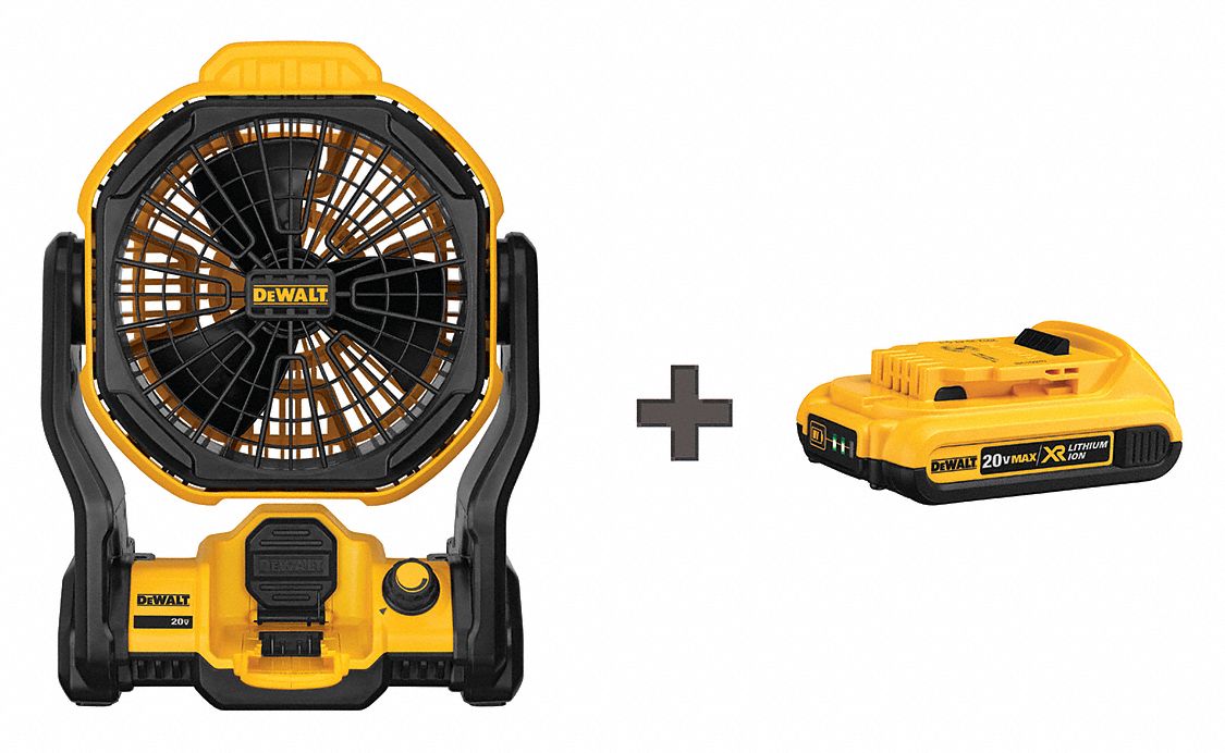 DEWALT, 20V MAX, Battery Included, Cordless Jobsite Fan Kit 234Z75