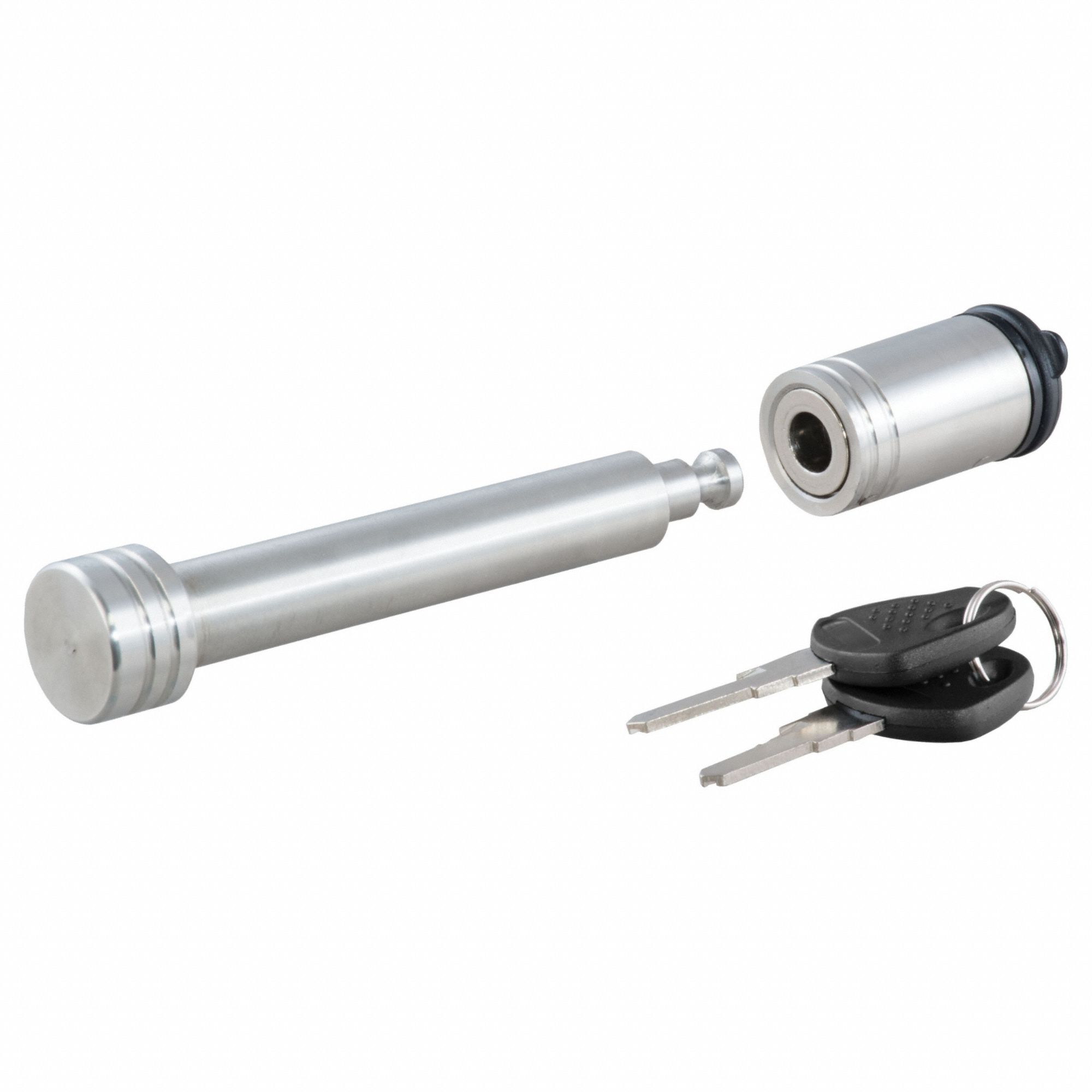 Automotive Hitch Lock: 5/8 in, Polished, (2) Keys