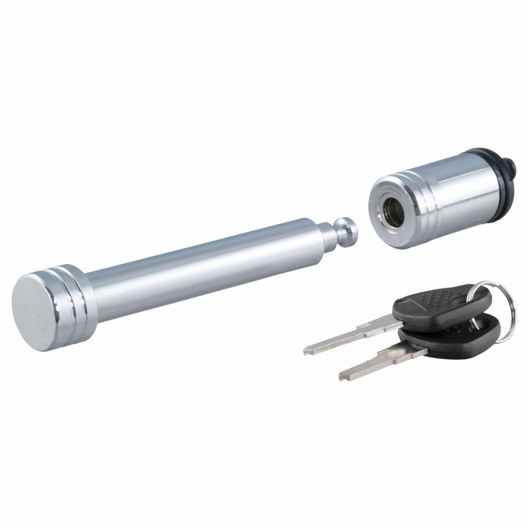 Automotive Hitch Lock: 5/8 in, Chrome-Plated, (2) Keys