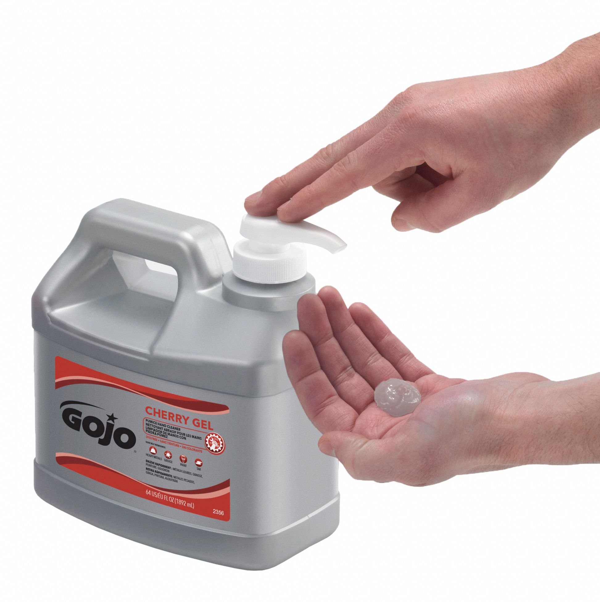 GOJO Hand Cleaner 0.5 gal Size, Scrubbing Particles, Cherry 3EUF8235604 Grainger