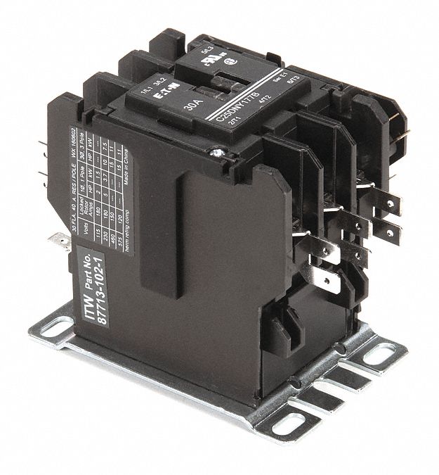 Contactor, 3-Pole, 30A, Auxiliary Switch: Fits Hobart Brand, For 6801/D330