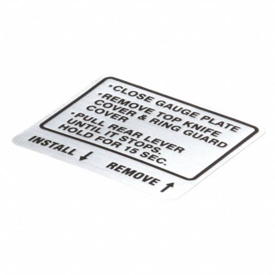 HOBART, Fits Hobart Brand, Label Instruction - 235R88|00-914681 - Grainger