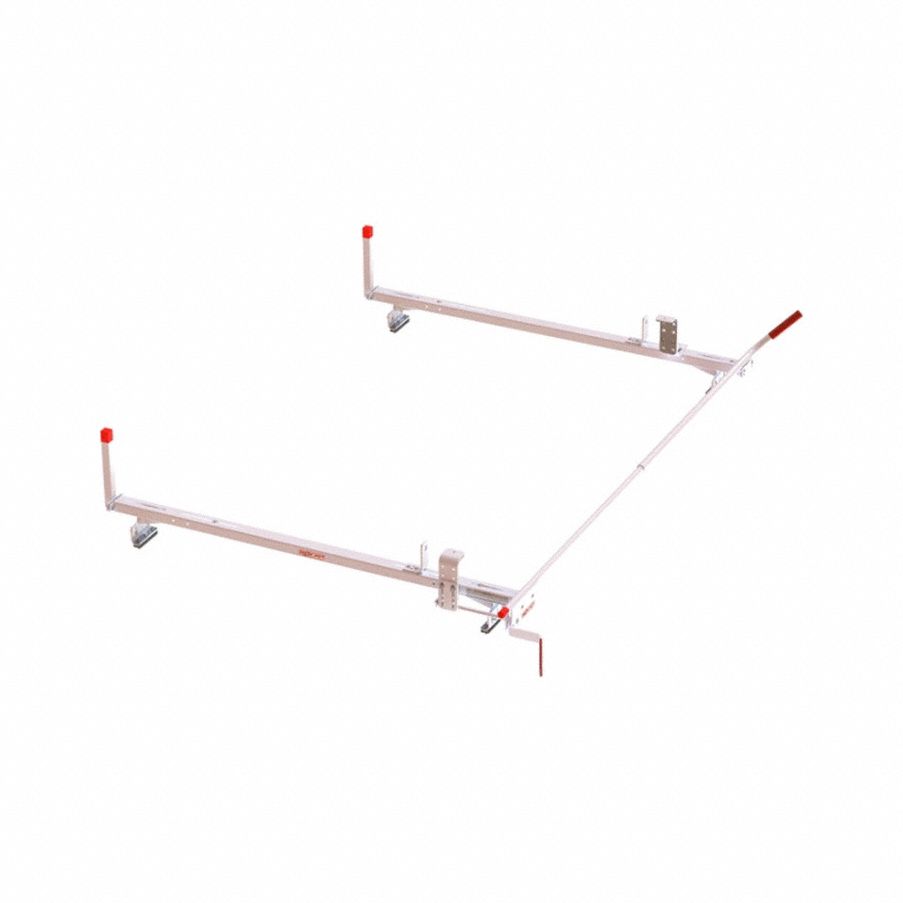 Van Roof Rack: Aluminum, 16 in Overall Ht, 99 in Overall Lg, 77 1/2 in Overall Wd