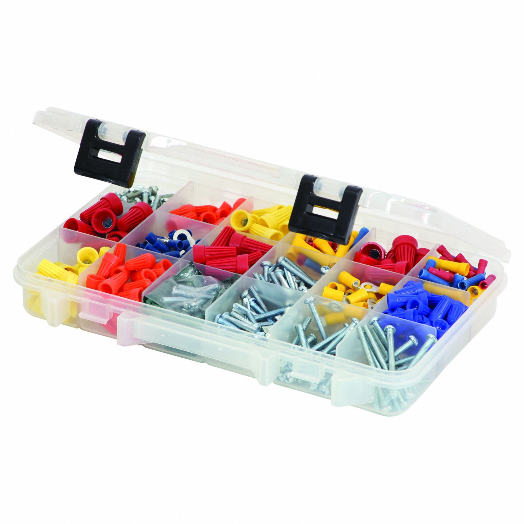 PLANO, 10 7/8 in x 7 1/4 in x 1 3/4 in, Clear, Compartment Box - 822R64 ...