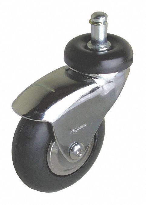 GRAINGER APPROVED Quiet-Roll Friction-Ring Stem Caster: 3 in Wheel Dia ...