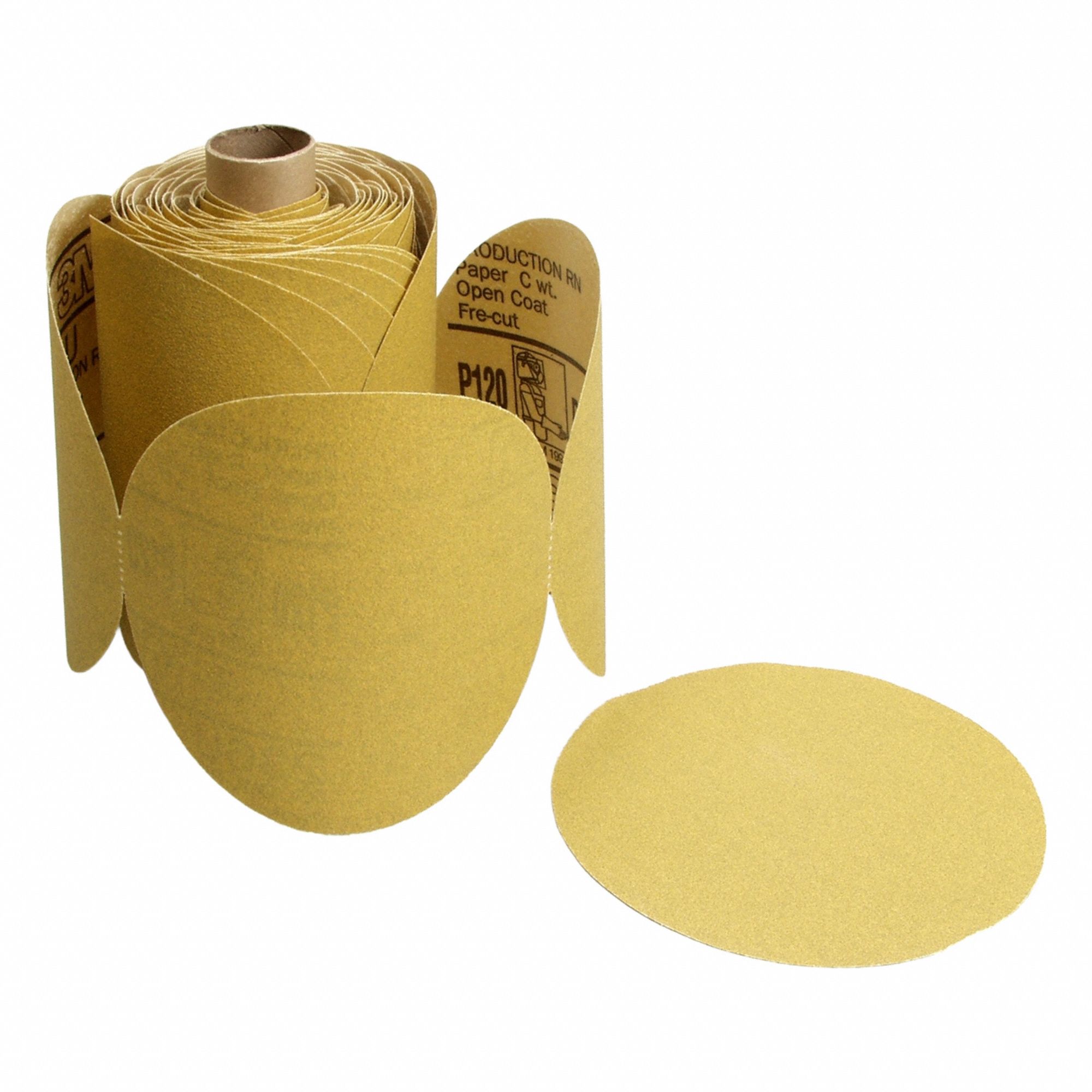 M7328 PSA Sanding Disc Roll 5in Dia P220 G PK4