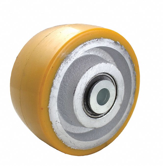 ROUE BANDE ROULEMNT POLYUR,NOYAU FER,8PO