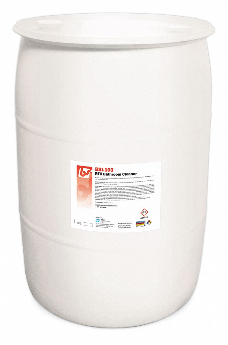 Bathroom Cleaner Liquid Clear 55 gal