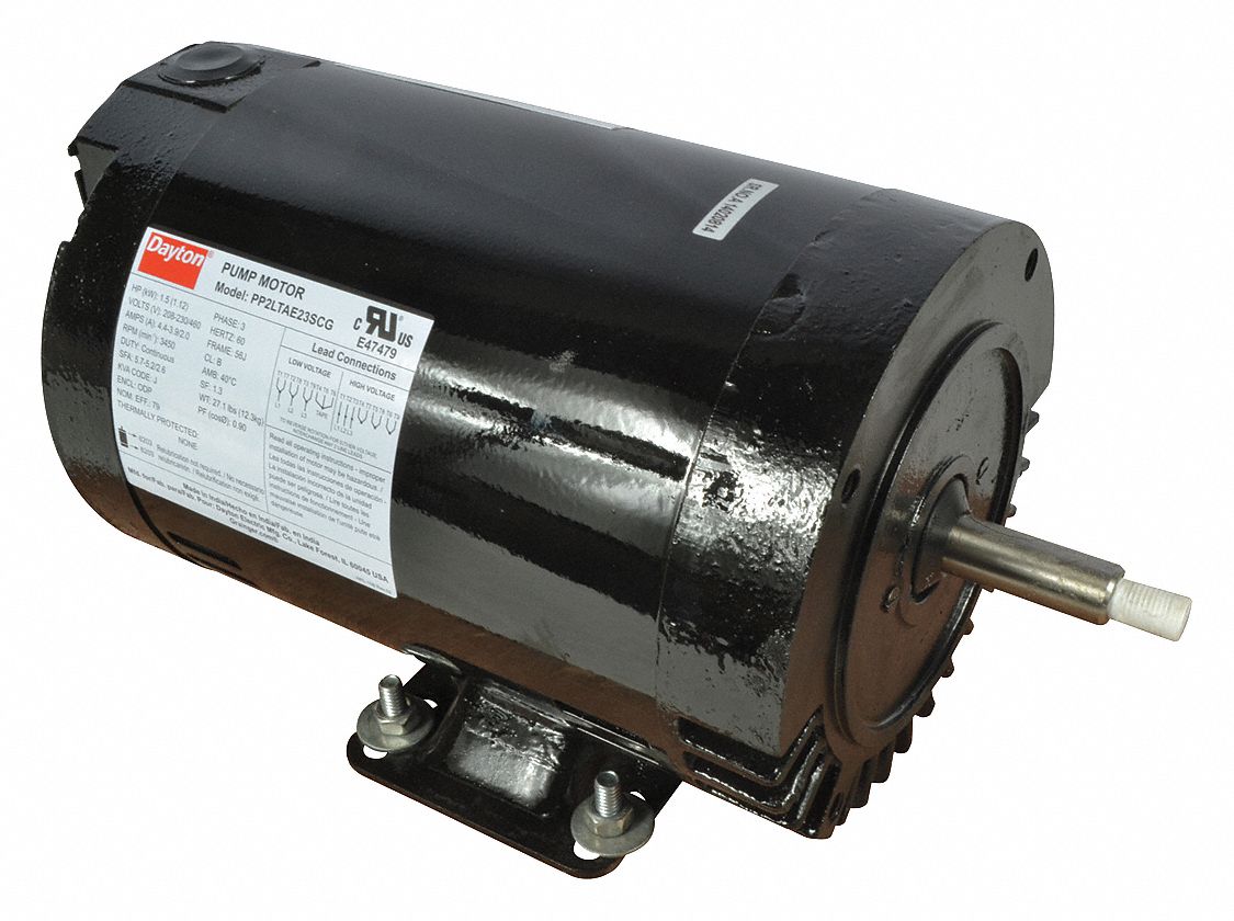 MOTOR,1 1/2 HP, 208-230/460V AC