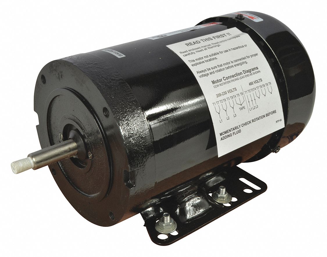 MOTOR,2 HP, 230/460V AC,3 PHASE