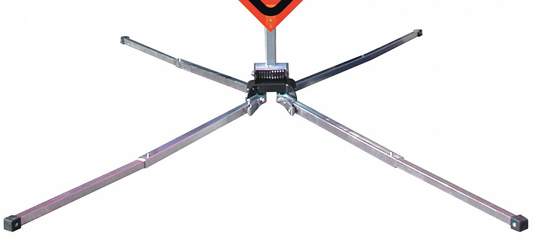 Sign Stand Aluminum 18 in Maximum Mast H