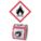 LABEL, FLAME PICTOGRAM, 4 IN H, 4 IN W, 0.0035 IN THICK, SQUARE, NO TEXT, PAPER, 500 PK