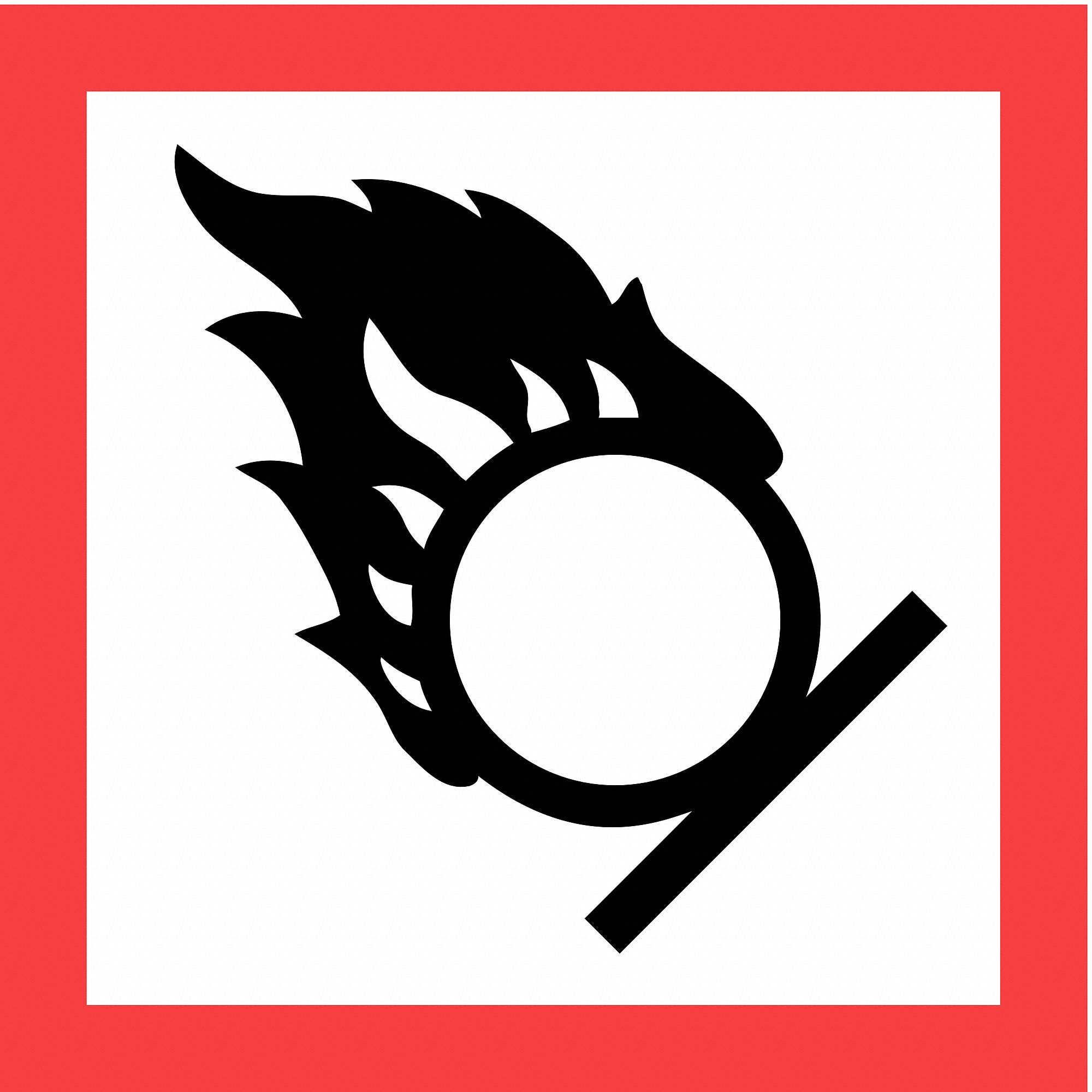 Flame Pictogram, 10 3/4 in Ht, Label 23J588GHS1266 Grainger