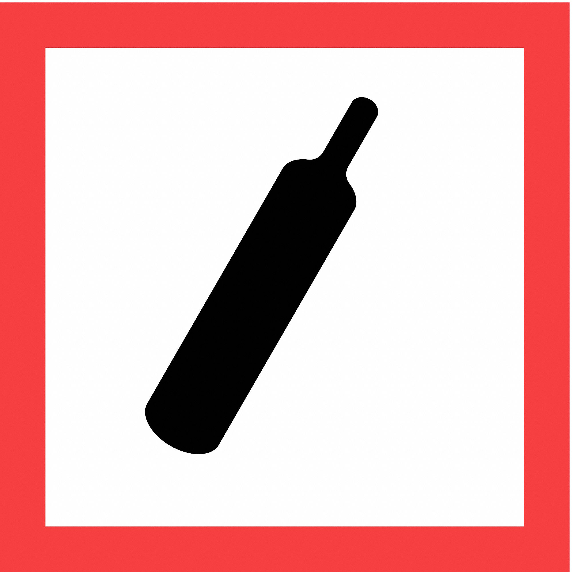 Gas Cylinder Pictogram, 10 3/4 in Ht, Pictogram Sign 23J589GHS1267