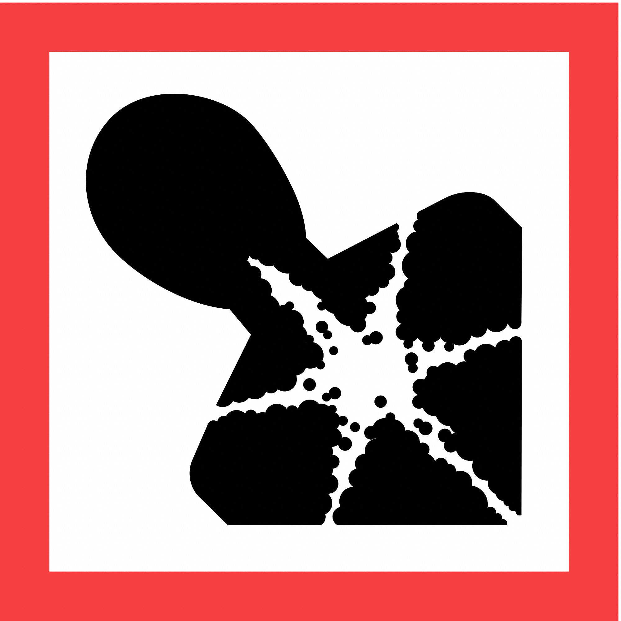 PICTOGRAM SIGN, HEALTH HAZARD PICTOGRAM, 10¾ IN H, 10¾ IN W, 0.0035 IN THICK, SQUARE, NO TEXT, VINYL