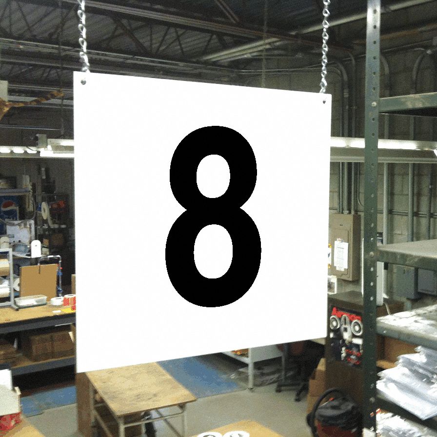 Hanging Aisle Sign, Legend 8