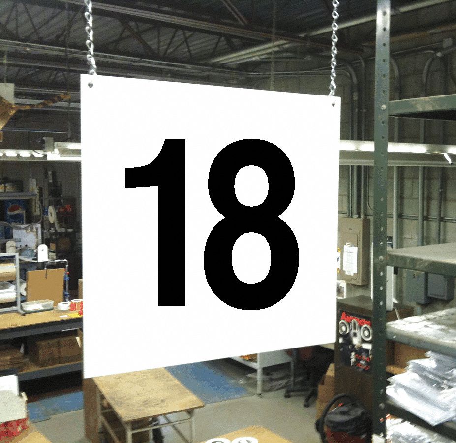 Hanging Aisle Sign, Legend 18